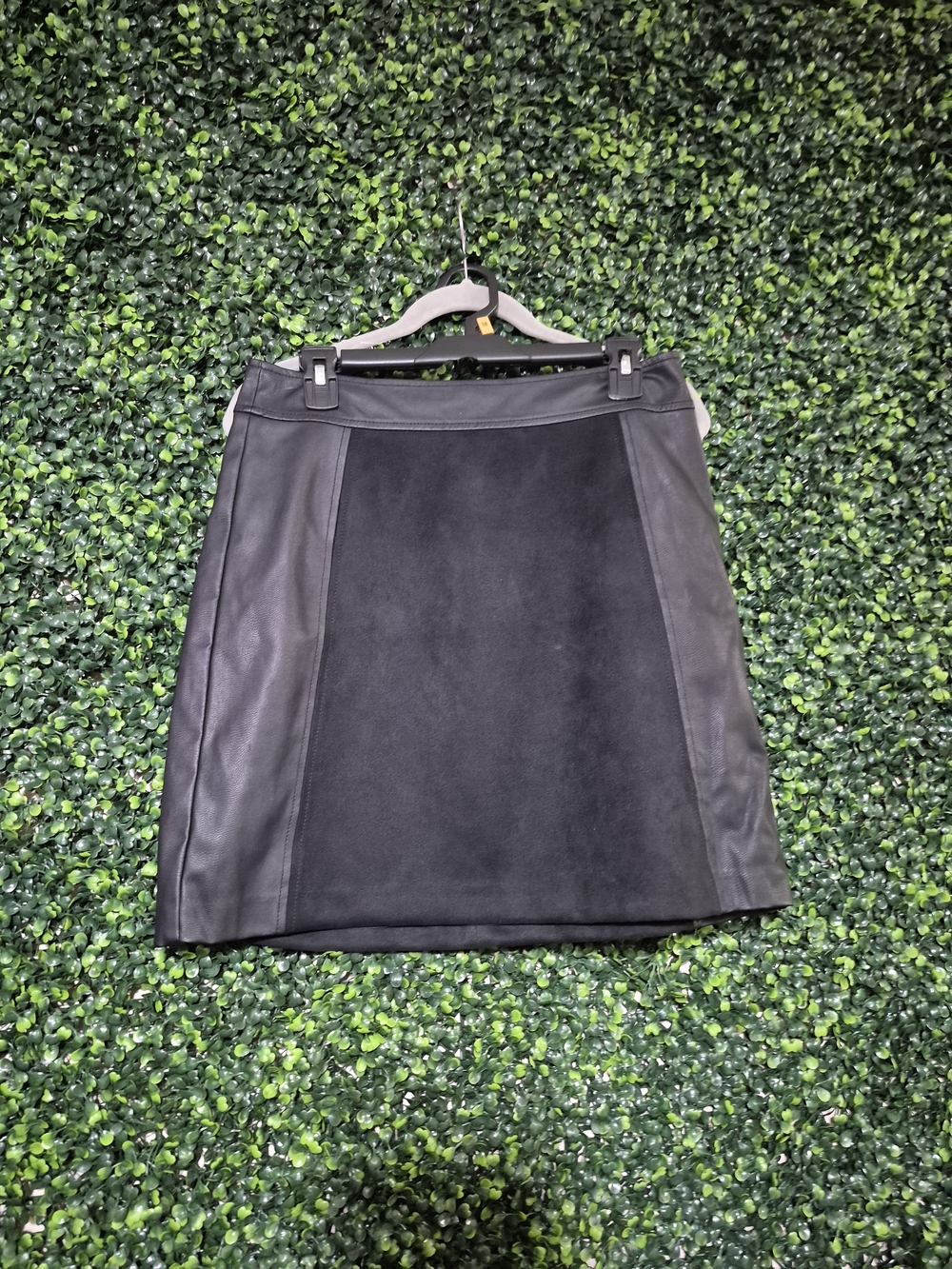 LOFT Black Paneled Mini Skirt